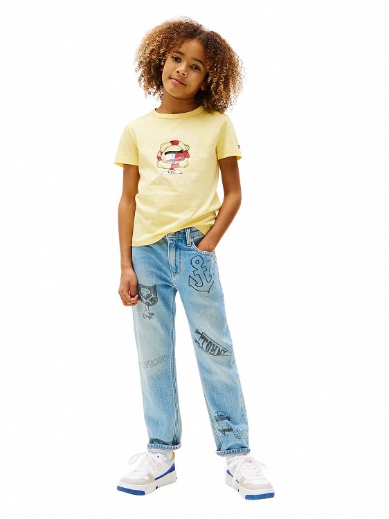 Tommy Hilfiger Παιδικό T-Shirt Για Αγόρια KB0KB09648 ZF0 Κίτρινο