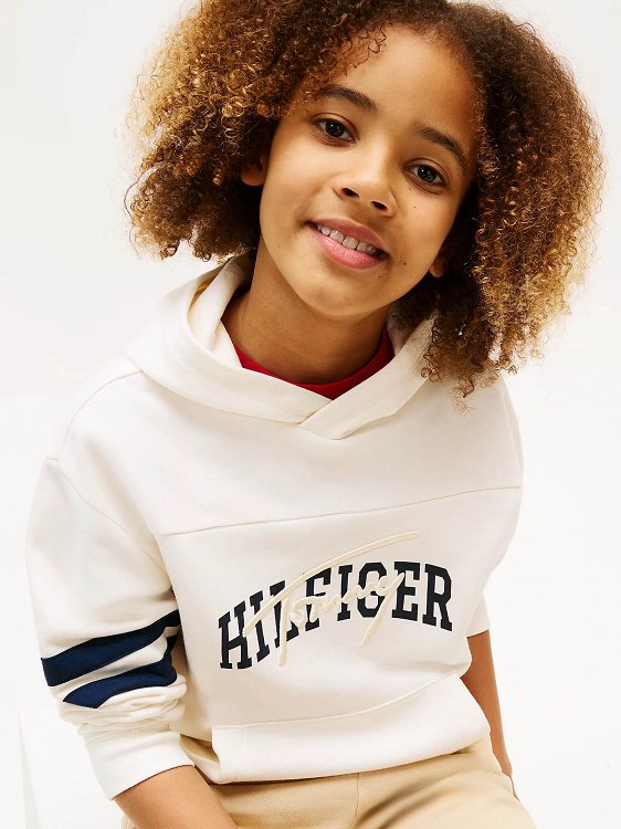 Tommy Hilfiger Kids Παιδικό Φούτερ Για Αγόρια KB0KB09742 YA8 Μπεζ