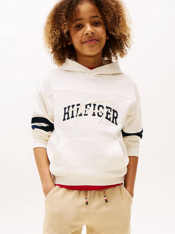 Tommy Hilfiger Kids Παιδικό Φούτερ Για Αγόρια KB0KB09742 YA8 Μπεζ
