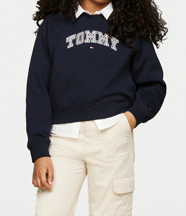 Tommy Hilfiger Kids Varsity Embroidered Crewneck KG0KG08035 DW5 Μπλε