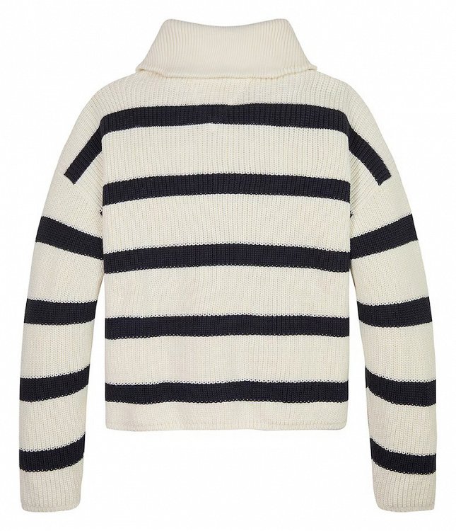 Tommy Hilfiger Kids Stripe Half Zip Sweater KG0KG08134 0A8 Μπεζ