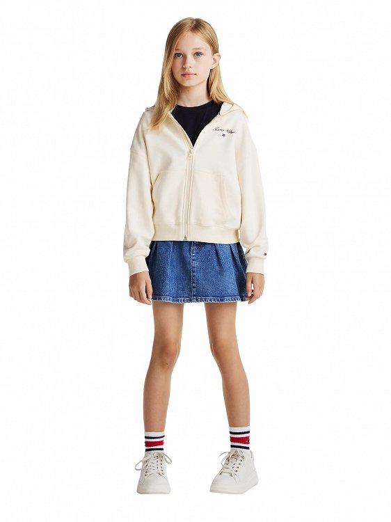Tommy Hilfiger Kids Παιδική Ζακέτα Για Κορίτσια KG0KG08318 AEF Μπεζ