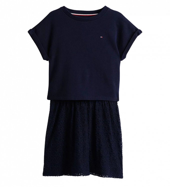Tommy Hilfiger Παιδικό Φόρεμα Για Κορίτσια KG0KG08333 C1G Μπλε