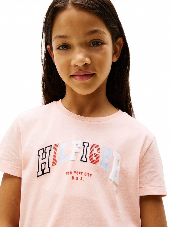Tommy Hilfiger Παιδικό T-Shirt Για Κορίτσια KG0KG08526 TKZ Κοραλί