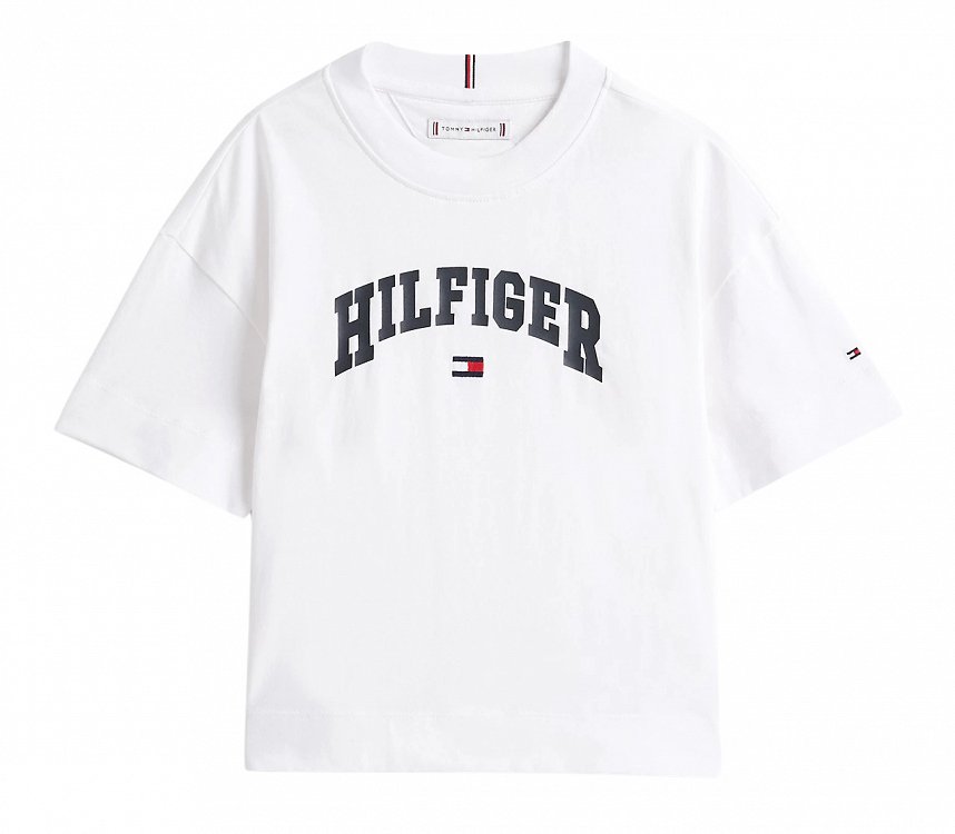 Tommy Hilfiger Παιδικό T-Shirt Για Κορίτσια KG0KG08549 YBR Λευκό