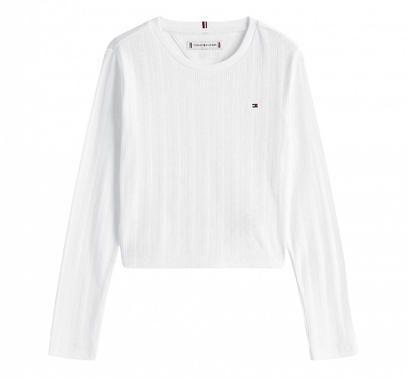 Tommy Hilfiger Παιδική Μπλούζα Για Κορίτσια KG0KG08631 YBR Λευκό