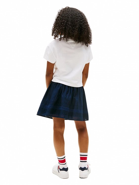 Tommy Hilfiger Παιδικό T-Shirt Για Κορίτσια KG0KG08635 YBR Λευκό
