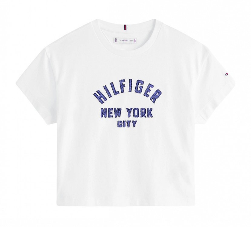 Tommy Hilfiger Παιδικό T-Shirt Για Κορίτσια KG0KG08635 YBR Λευκό