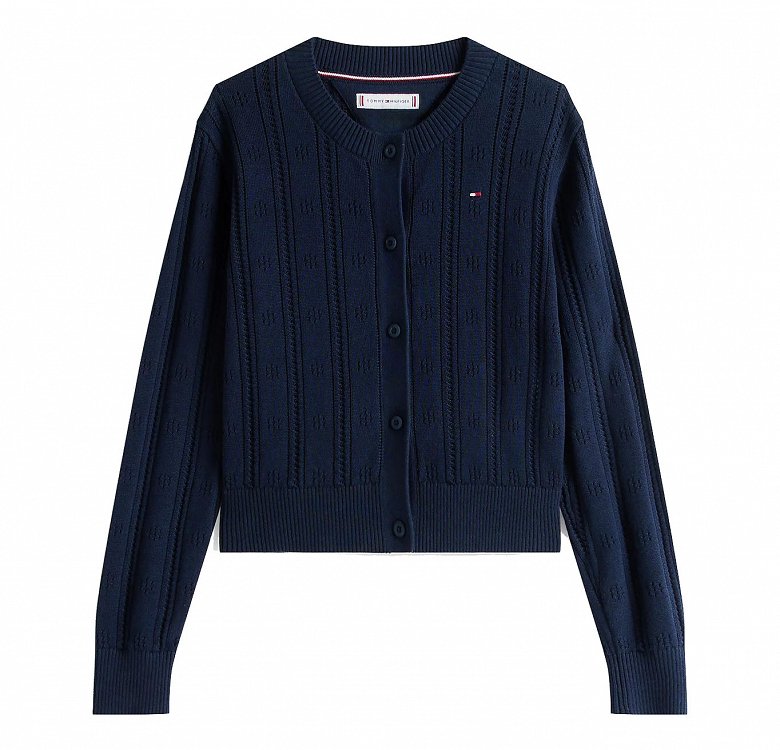 Tommy Hilfiger Παιδική Ζακέτα Για Κορίτσια KG0KG08677 C1G Μπλέ