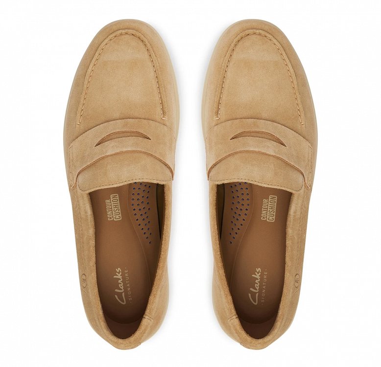 Clarks Ανδρικό Δερμάτινο Lockford Easy 26186190 Μπεζ