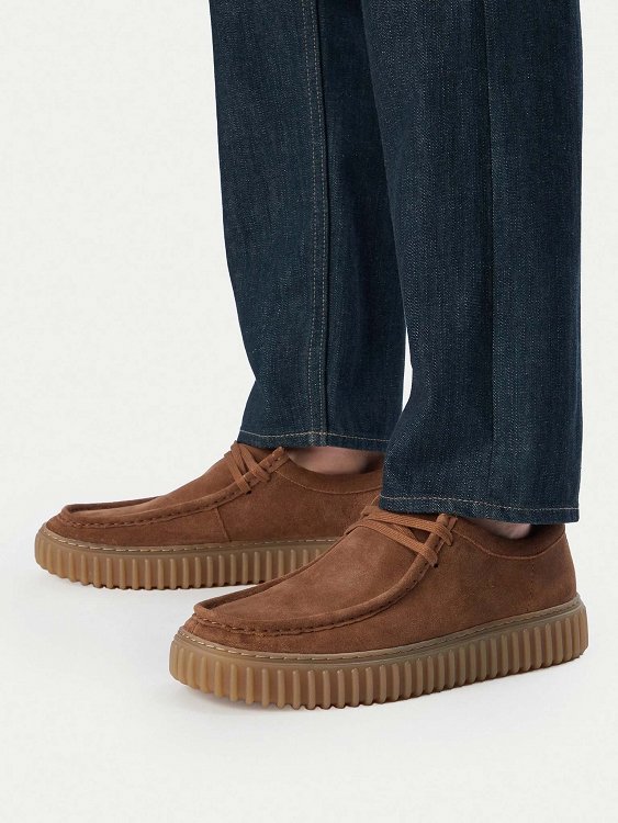 Clarks Ανδρικά Παπούτσια Torhill Lo 26187376 Cola Suede