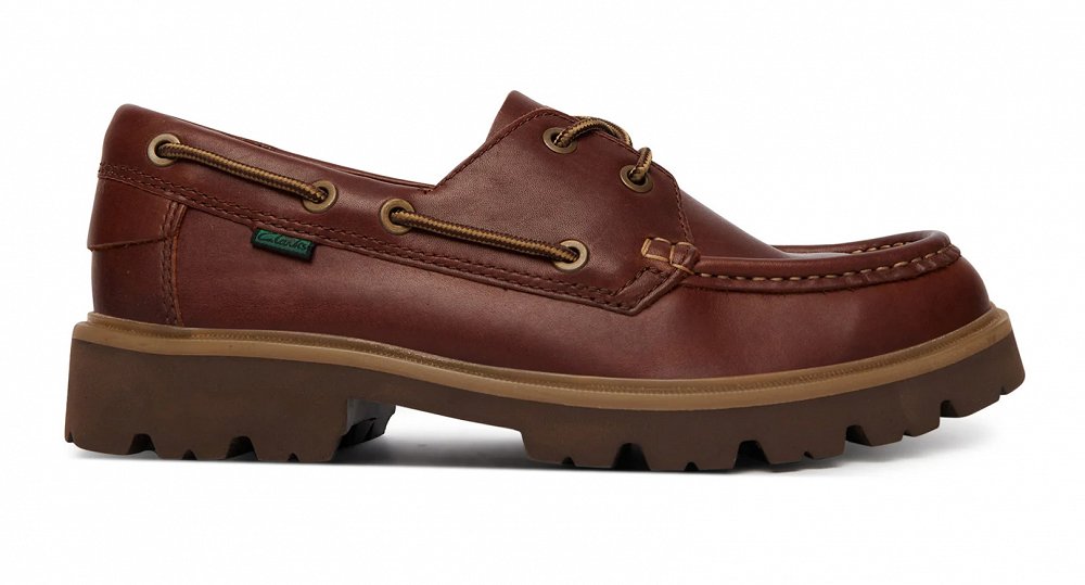 Clarks Ανδρικό Δερμάτινο Boat Shoe Cleyhill Boat 26186176 Brown Leather