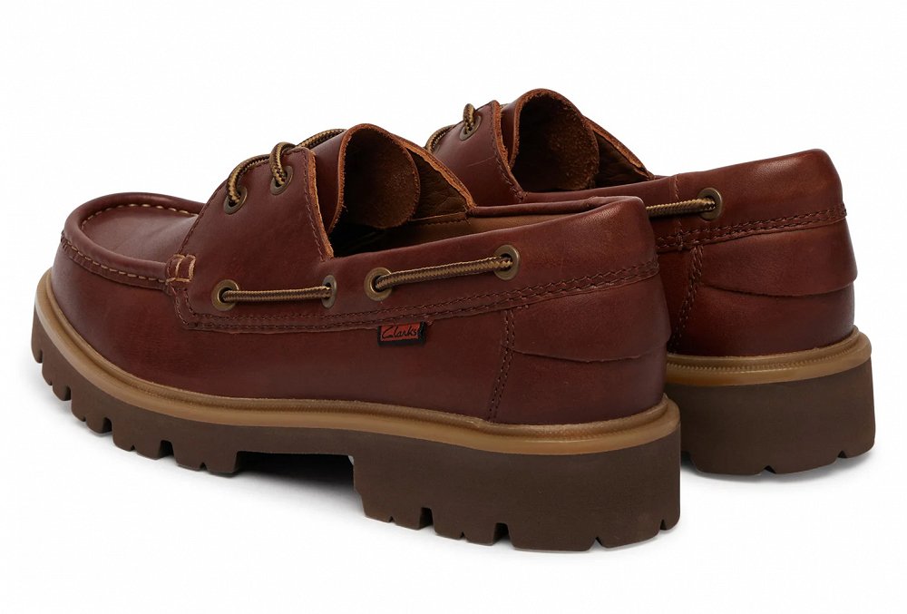 Clarks Ανδρικό Δερμάτινο Boat Shoe Cleyhill Boat 26186176 Brown Leather