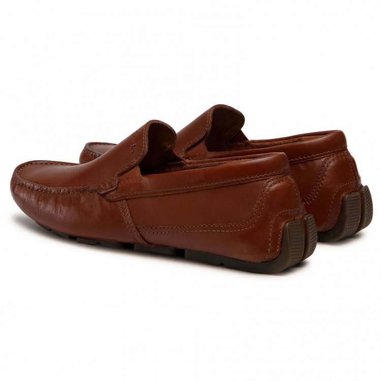 Clarks Markman Plain 261587037 Dark Tan Leather