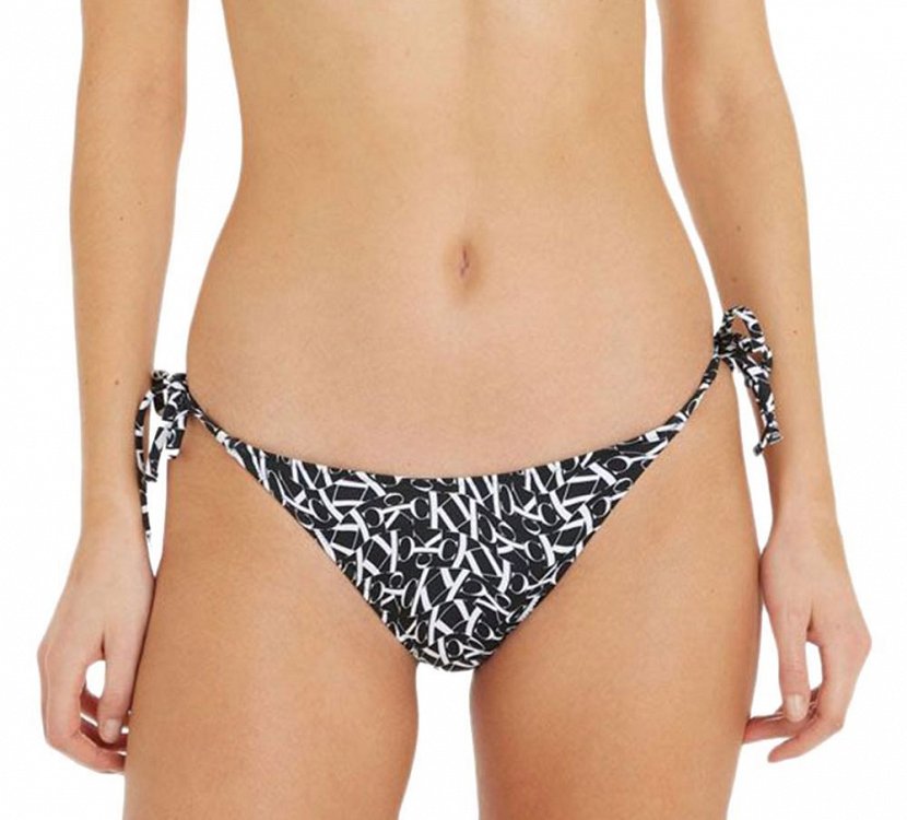 Calvin Klein String Side Tie Print KW0KW02084 0GL Monogram Black