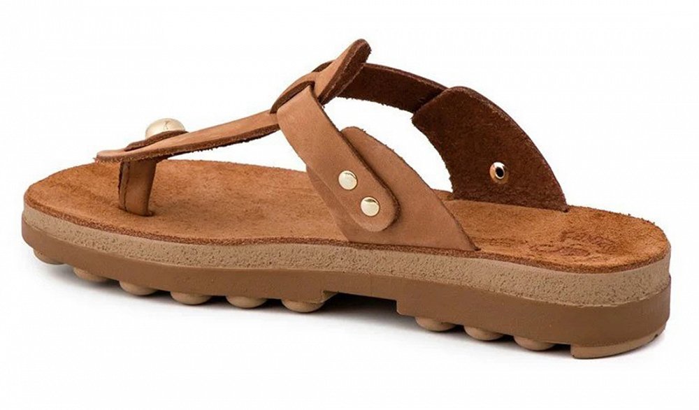 Fantasy Sandals Γυναικείο Δερμάτινο Πέδιλο Mirabella S9004 Capuccino