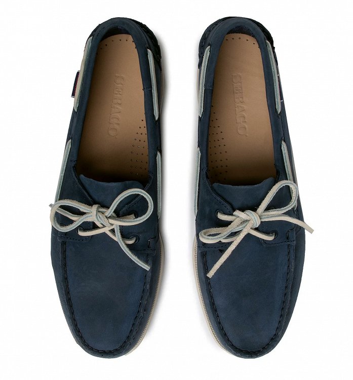 Sebago Docksides Portland Nubuck 7000GA0 A97R Σκούρο μπλε