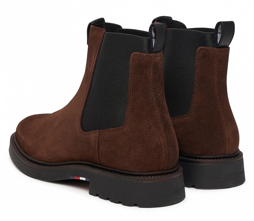 Tommy Hilfiger Ανδρικό Δερμάτινο Μποτάκι Comfort Lwt FM0FM05592 GT6 Καφέ