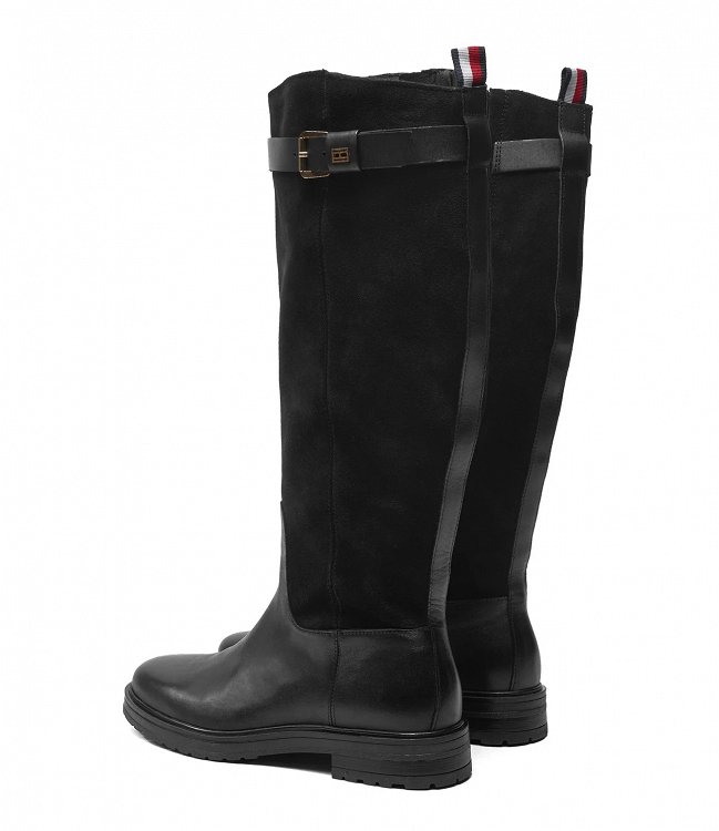 Tommy Hilfiger Δερμάτινες Μπότες Ιππασίας FW0FW07480