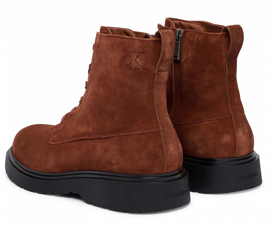 Calvin Klein Ανδρικό Δερμάτινο Μποτάκι YM0YM01371 0HD Καφέ