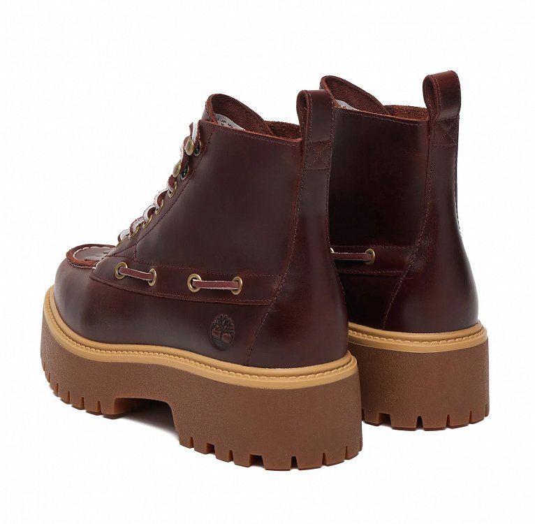 Timberland Γυναικείο Μποτάκι Stone Street Mid Lace Up Boot A27YZ EIW Καφέ