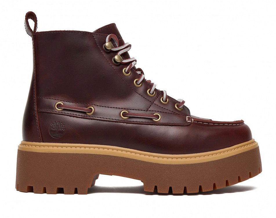 Timberland Γυναικείο Μποτάκι Stone Street Mid Lace Up Boot A27YZ EIW Καφέ