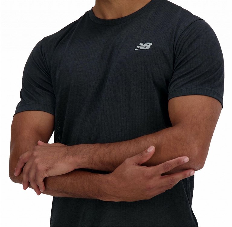 New Balance T-Shirt Athletics Run MT41253 BK Black