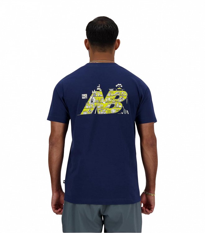 New Balance Ανδρικό T-Shirt Sport Essentials Bookshelf MT41586 Navy