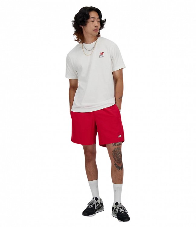 New Balance Ανδρικό T-Shirt Sport Essentials Bookshelf MT41586 White