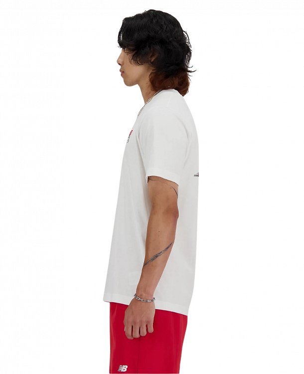 New Balance Ανδρικό T-Shirt Sport Essentials Bookshelf MT41586 White