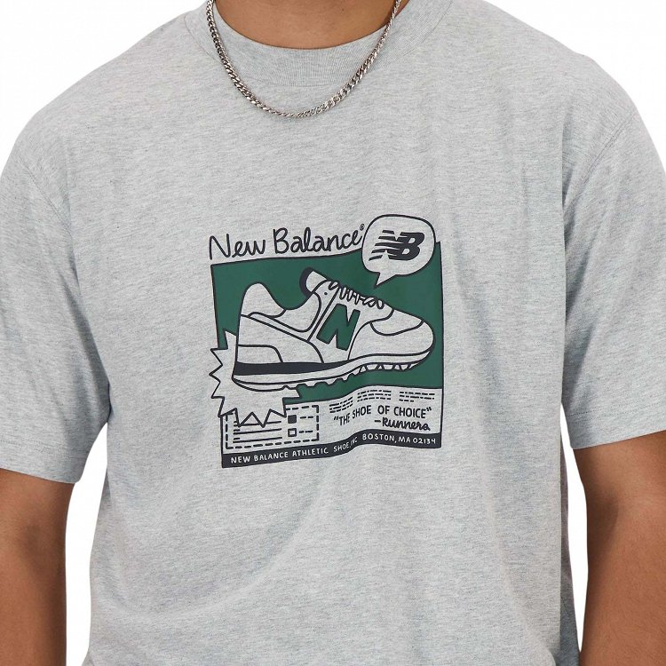 New Balance Ανδρικό T-Shirt Sport Essentials AD MT41593 Grey