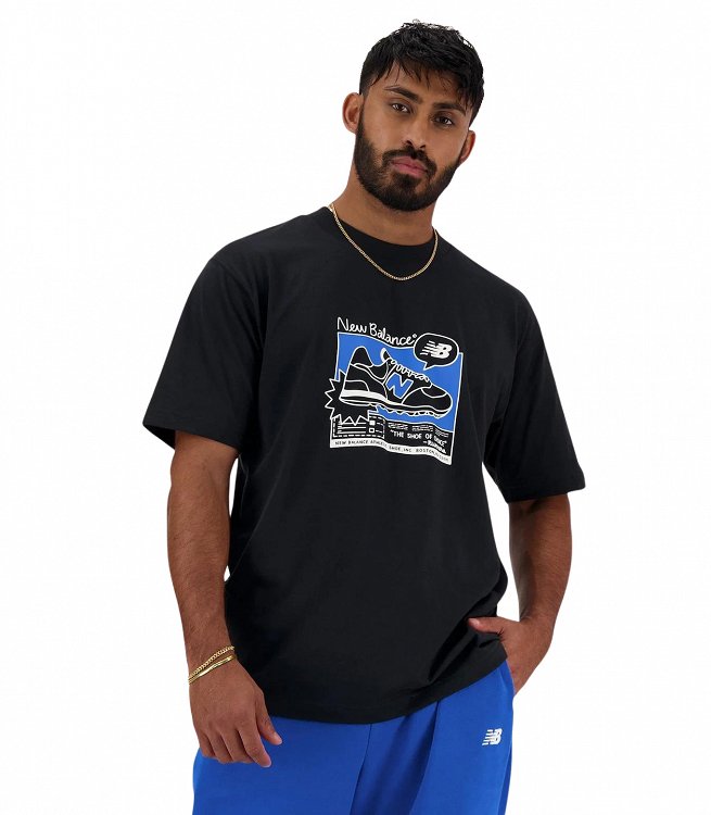 New Balance Ανδρικό T-Shirt Sport Essentials AD MT41593 Μαύρο
