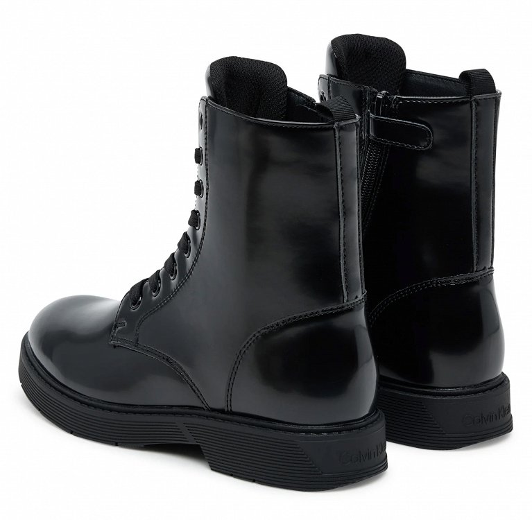 Calvin Klein Μποτάκι Flat V3X5-83185-1453 999 Μαύρο