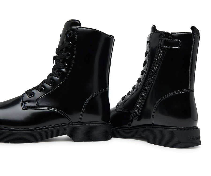 Calvin Klein Μποτάκι Flat V3X5-83185-1453 999 Μαύρο