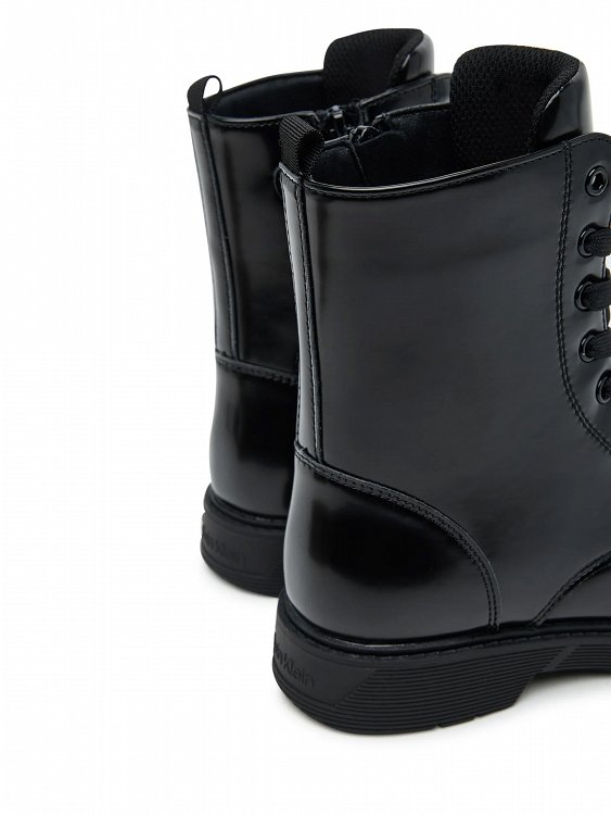 Calvin Klein Μποτάκι Flat V3X5-83185-1453 999 Μαύρο