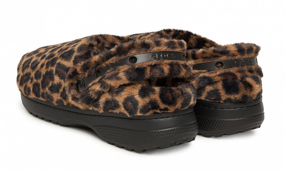 Crocs Γυναικείες Παντόφλες Σπιτιού Classic Unfurgettable Animal Clog 212002-2LD Λεοπάρ