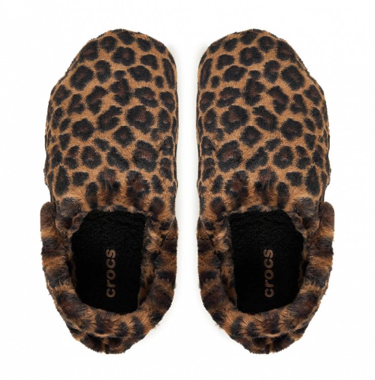 Crocs Γυναικείες Παντόφλες Σπιτιού Classic Unfurgettable Animal Clog 212002-2LD Λεοπάρ