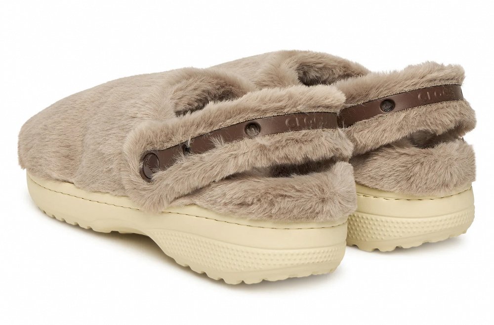 Crocs Γυναικείες Παντόφλες Σπιτιού Classic Unfurgettable Clog 211116-195 Μπεζ