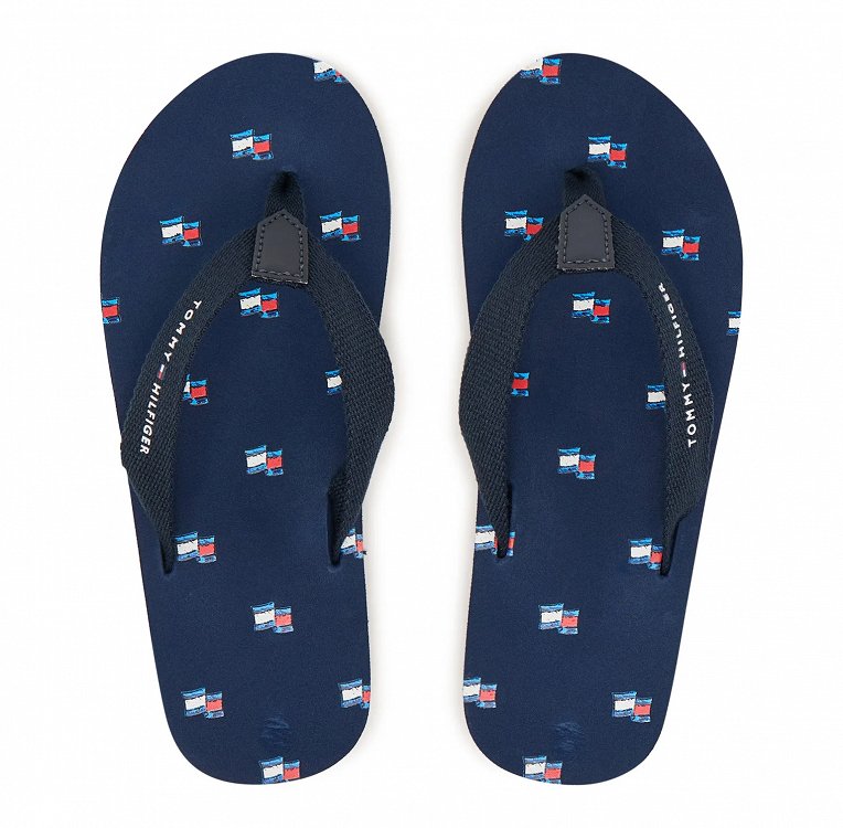 Tommy Hilfiger Παιδικές Σαγιονάρες Για Αγόρια Τ3Χ8-34409-0058 Μπλε