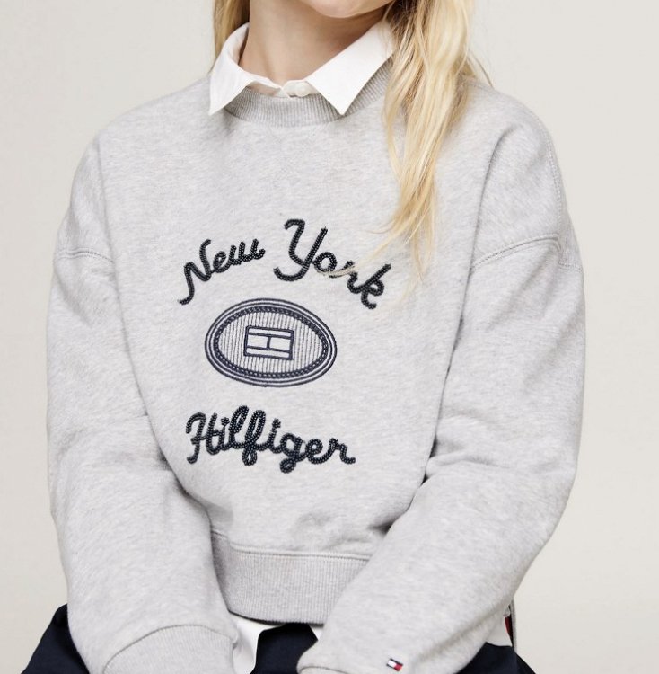 Tommy Hilfiger Kids Παιδικό Φούτερ Για Κορίτσια KG0KG08038 P1A Γκρι