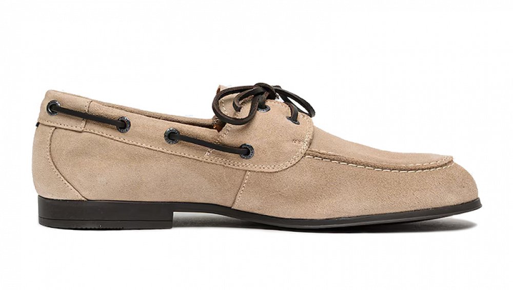 Tommy Hilfiger Ανδρικό Δερμάτινο Boat Shoe FM0FM05863 AFE Μπεζ