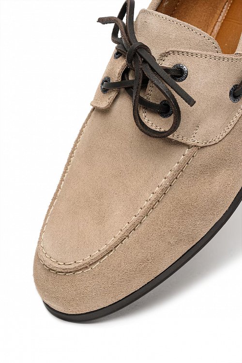 Tommy Hilfiger Ανδρικό Δερμάτινο Boat Shoe FM0FM05863 AFE Μπεζ