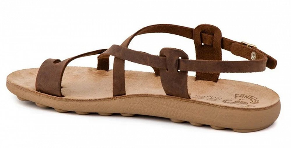 Fantasy Sandals Γυναικείο Δερμάτινο Πέδιλο Lolita S406 Taupe
