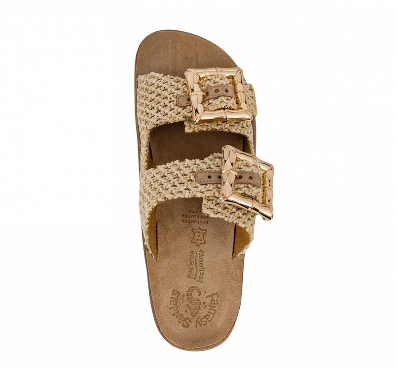 Fantasy Sandals Γυναικεία Πέδιλα S1111 Bamboo Μπεζ