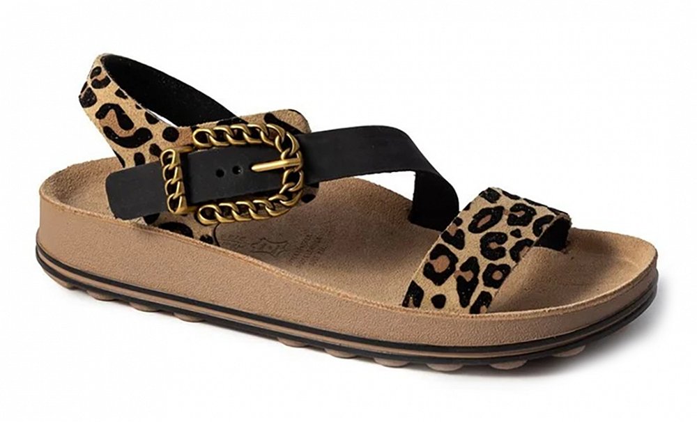 Fantasy Sandals Γυναικεία Πέδιλα Rallitsa S366 Leopard Velvet