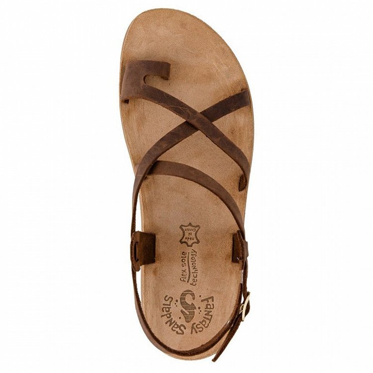Fantasy Sandals Γυναικείο Δερμάτινο Πέδιλο Lolita S406 Taupe