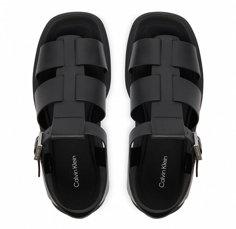 Calvin Klein Σανδάλια Chunky Sandal Fisherm Lth HW0HW02904 Μαύρο
