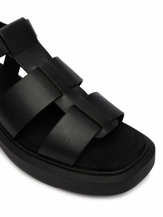 Calvin Klein Σανδάλια Chunky Sandal Fisherm Lth HW0HW02904 Μαύρο