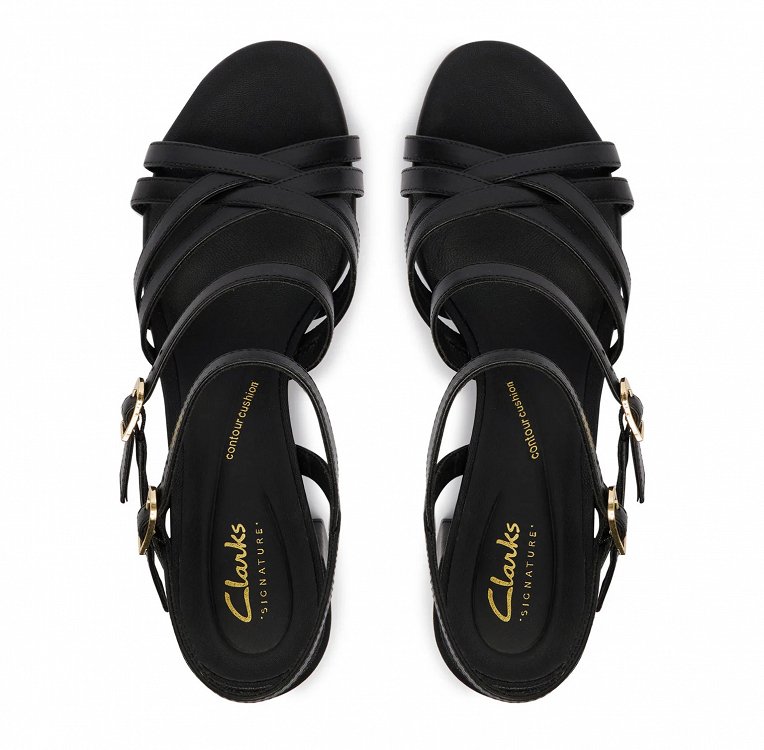 Clarks Γυναικείο Δερμάτινο Πέδιλο Ezoria Strap