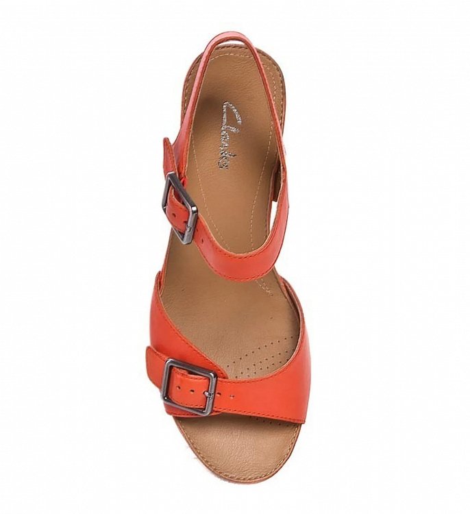 Γυναικείες Πλατφόρμες Clarks Rusty Art 20358066 Orange Leather